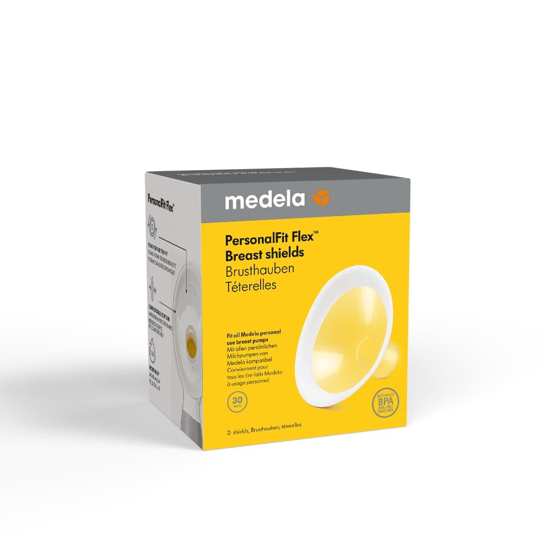 Medela Personalfit Flex Couvre-sein Accessoires Alimentation et Allaitement Baby Naty Shop Blanc XL (pack de 2 pièces)