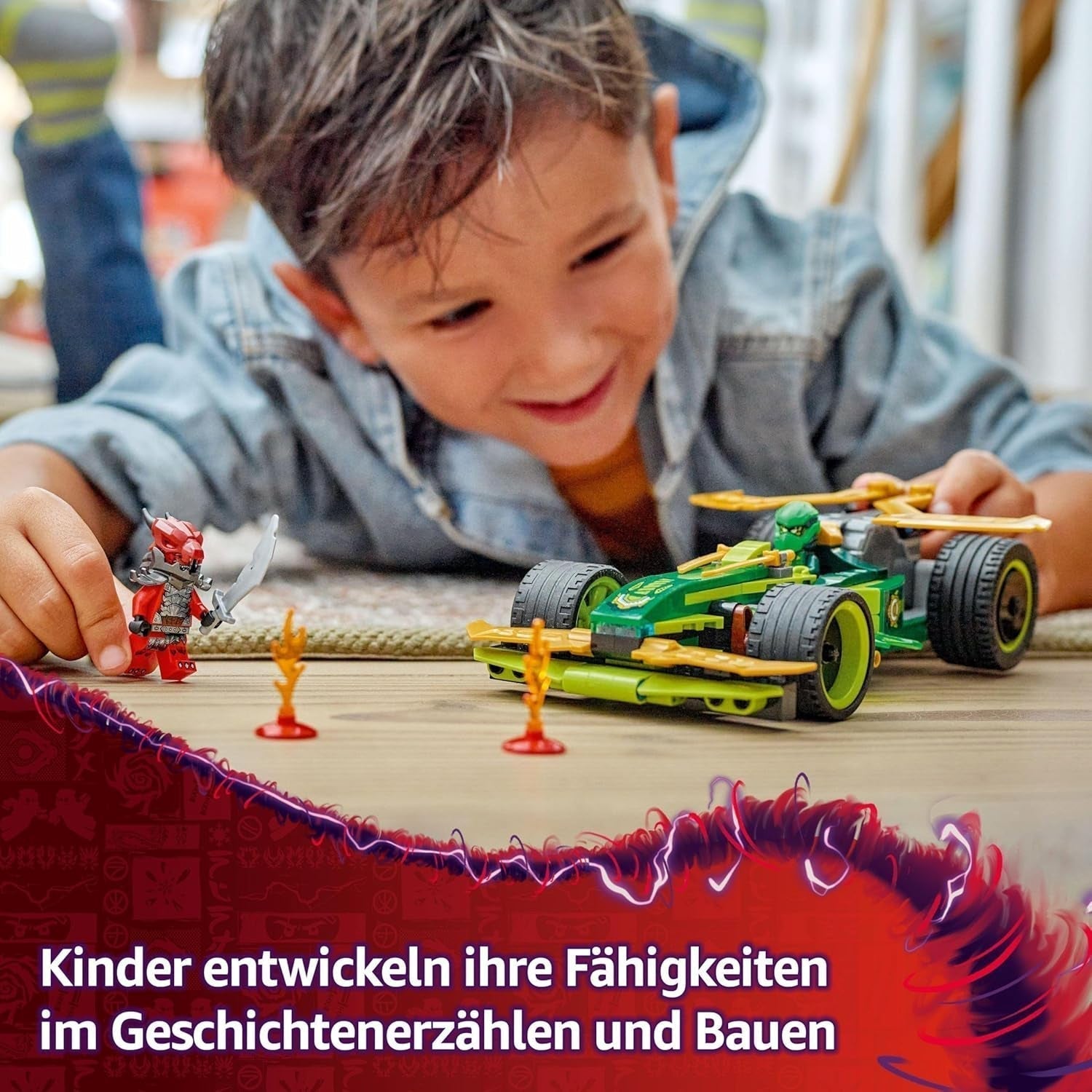LEGO NINJAGO Lloyd's Action Speedster - Voiture de construction avec 2 figurines pour jouer un rôle, voiture de construction pour enfants - cadeau pour garçons et filles à partir de 7 ans 71828 Jeux de construction Besuche den LEGO-Store