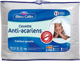 Couette anti-acariens Bleu Calin 140X200 Cm, Pour lit simple, Housse en microfibre douce, Traitement Sanitized Couettes et couettes Naty Shop