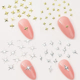 120 pièces breloques à ongles étoile or-argent étoile Y2K ongles breloques à ongles étoile en métal tailles mixtes vis à ongles étoile conception d'ongles Nail Art breloques étoiles 3D décoration d'ongles breloques à ongles accessoires pour ongles