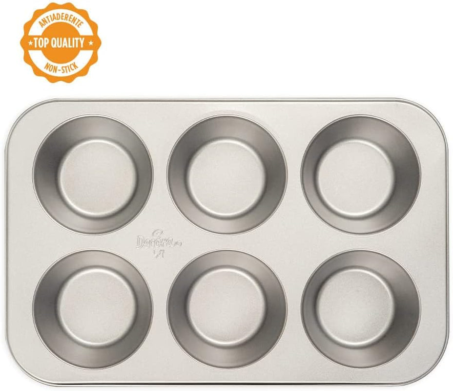 Plateau 6 Muffins Jumbo Ø 9 Cm - 34 X 22 X 4,5 cm Moules et plaques à pâtisserie Naty Shop