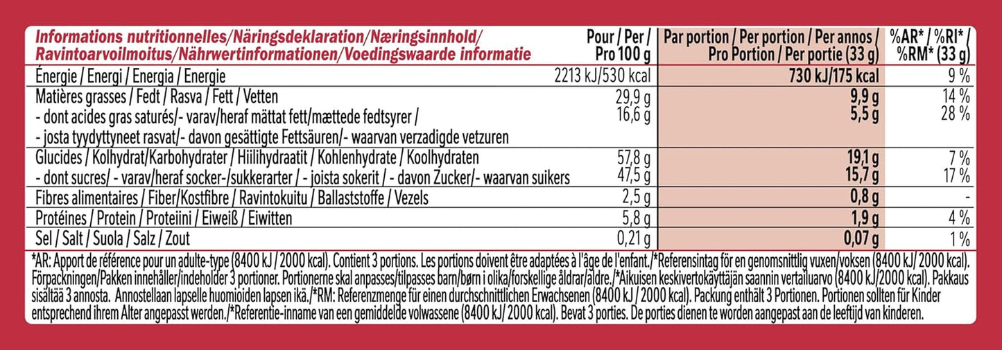 Gaufrette croustillante Nestlé aux noisettes avec garniture crémeuse aux noisettes et couverture de chocolat marbré, paquet de 2 (1 x 99 g)