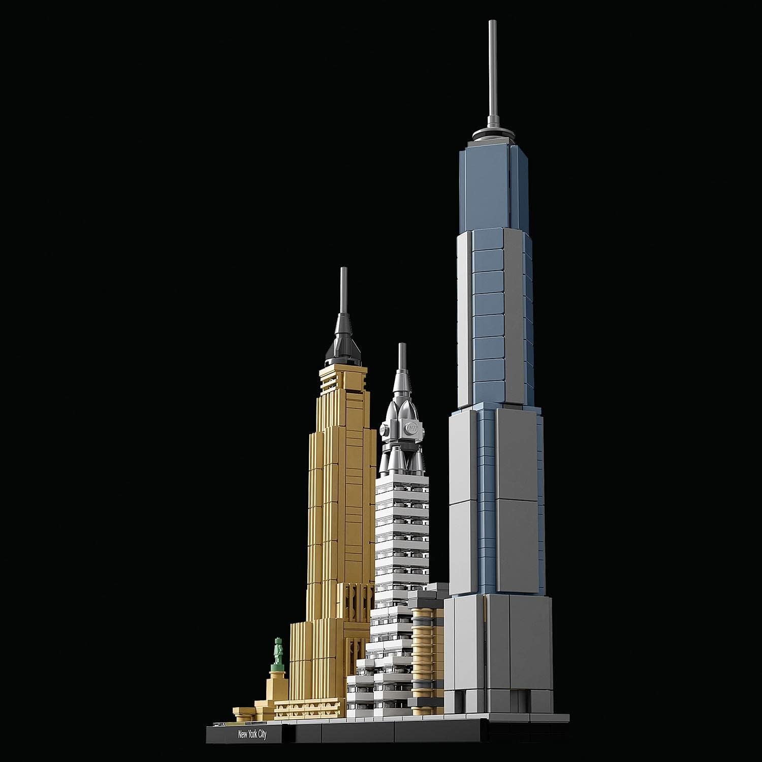 Ensemble LEGO Architecture New York City, kit de modèle Skyline avec World Trade Center et Statue de la Liberté, artisanat pour adultes, décorations de maison et de bureau, cadeaux pour femmes et hommes 21028 Ensembles de construction Besuche den LEGO-Store
