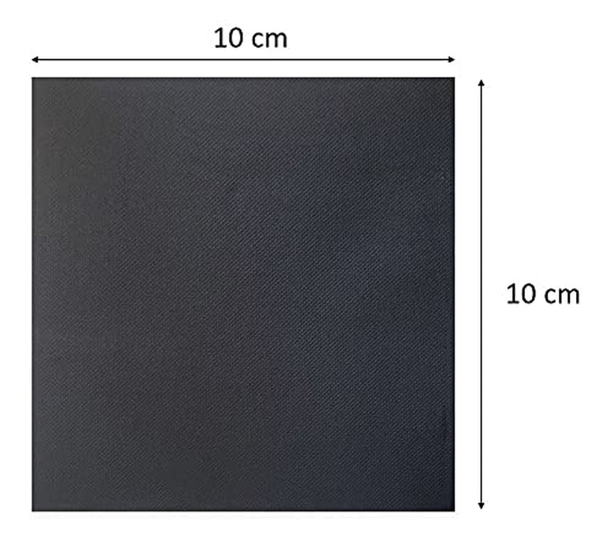 Saten Ser22104961 Cocktail, serviettes 20 X 20, 2 couches, pli 1/4, 100 serviettes, Punta-Punta, noir
