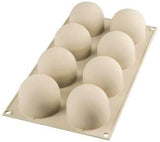 Silikomart, Moule pour gâteaux Tartufo en silicone, 8 Ports Simples, Ø 62 H 52 mm Cuisine Naty Shop