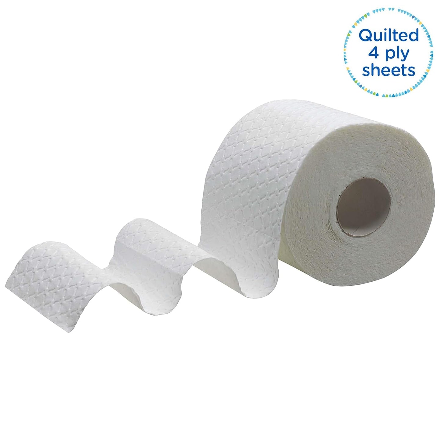 Kleenex Premium Rouleaux de papier toilette 8484, papier toilette 24 rouleaux x 160 feuilles soufflées, papier toilette 4 épaisseurs, 100 % fibres pures, haute qualité, résistant aux déchirures et doux (lot de 2)