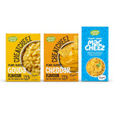 Cultured Foods Vegan 3-er Set Macaroni au fromage végétalien, sauce Gouda, sauce cheddar, Laktosefrei sans gluten MAC & CHEEZ CHEATCHEEZ