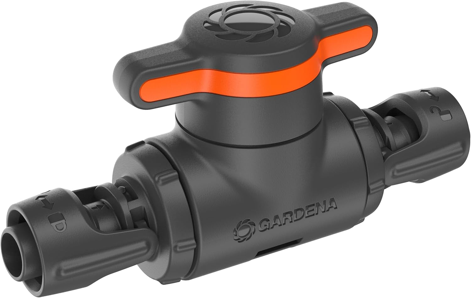 Vanne de régulation et d'arrêt Gardena Micro-Drip-System 13 mm (1/2 pouce) : Arrêt simple des tuyaux et régulation continue du débit d'eau, accessoire pour la pose de tuyaux goutte à goutte (13207-20)