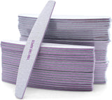 50 Stück Nagelfeile 100/180, Halbmond Nagelfeilen Für Gelnägel, Double Nagelfeilen Set, Lime à Ongles, Grit Jetable Lime à Ongles pour Nagelstudios DIY Nail Art Zuhause, Blanc