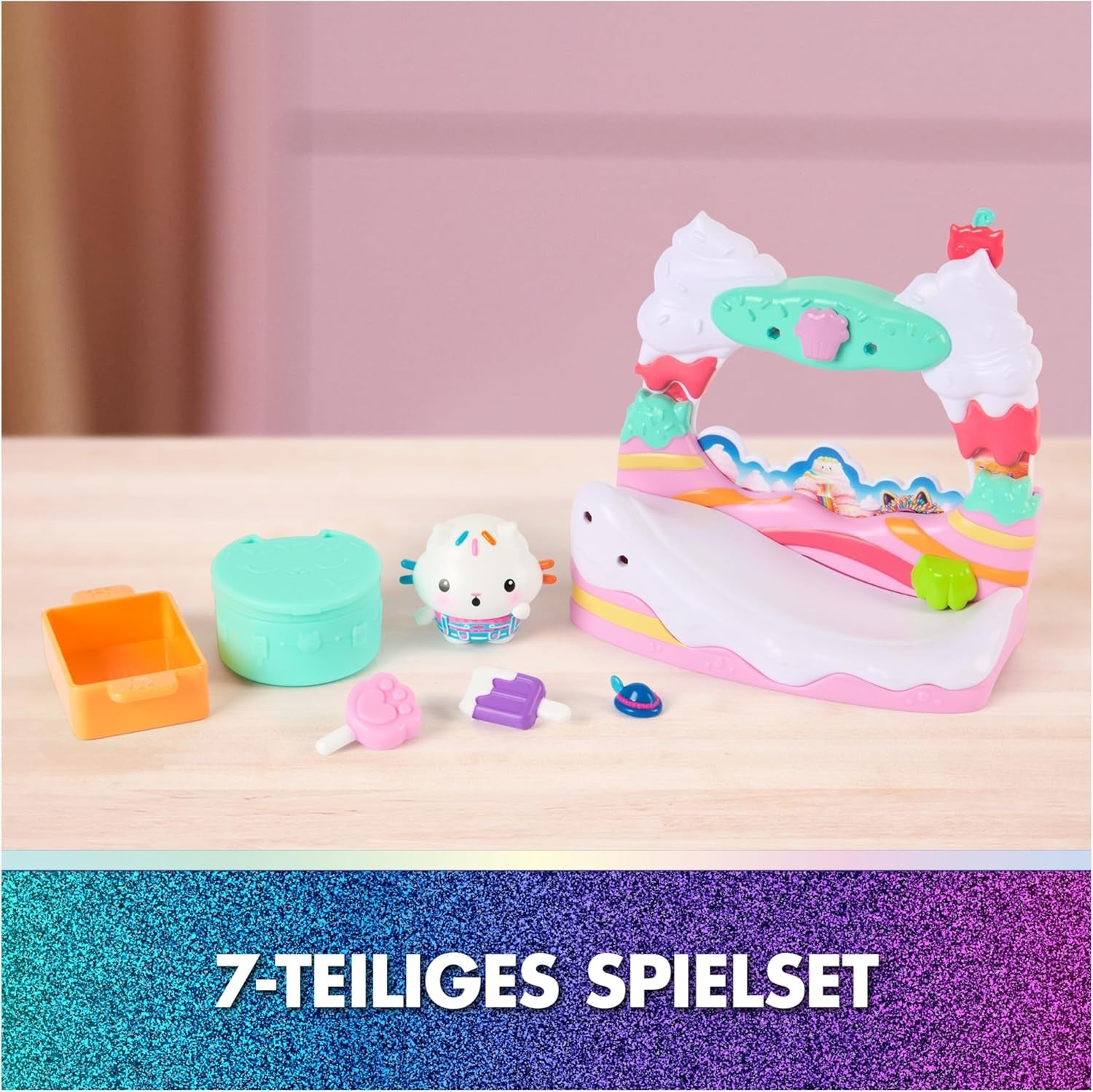 DREAMWORKS GABBY'S DOLLS HOUSE : LE FILM - Ensemble de jeu avec balcon doux de Kuchi avec figurines et accessoires de maison de poupée pour enfants à partir de 3 ans