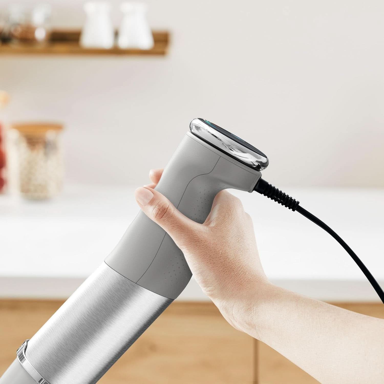 Tefal Quickchef+ 3-In-1 XL Stabmixer/Zerkleinerer/Schneebesen, 1000 W, Intuitif Geschwindigkeitsregelung, Turbo-Taste, Powelix-Messer-Technologie, Edelstahl, Grau, HB67MB30 Kitchen Naty Shop