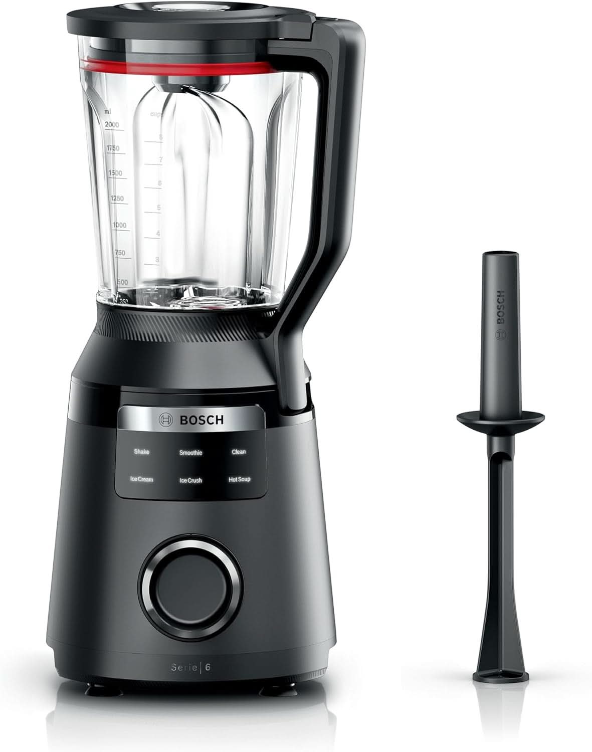 Batteur sur socle Vitapower, Série 6, 1 800 W, 6 programmes, Prospeed Klingen, Tritan™-Krug, Schwarz, MMB6652B Cuisine Naty Shop