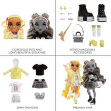 Édition spéciale Rainbow High Shadow High - Madison Twins Sunny et Luna - 2 poupées mannequins en tenues de créateurs jaunes et grises, à mélanger et à assortir avec des accessoires - Pour collectionneurs et enfants de 4 à 12 ans