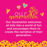 Our Generation - Milo - Poupée garçon de 46 cm - Yeux marron réalistes et cheveux bruns bouclés - Bagages à roulettes et accessoires de voyage - Jeu de simulation - Jouet pour 3 ans et plus