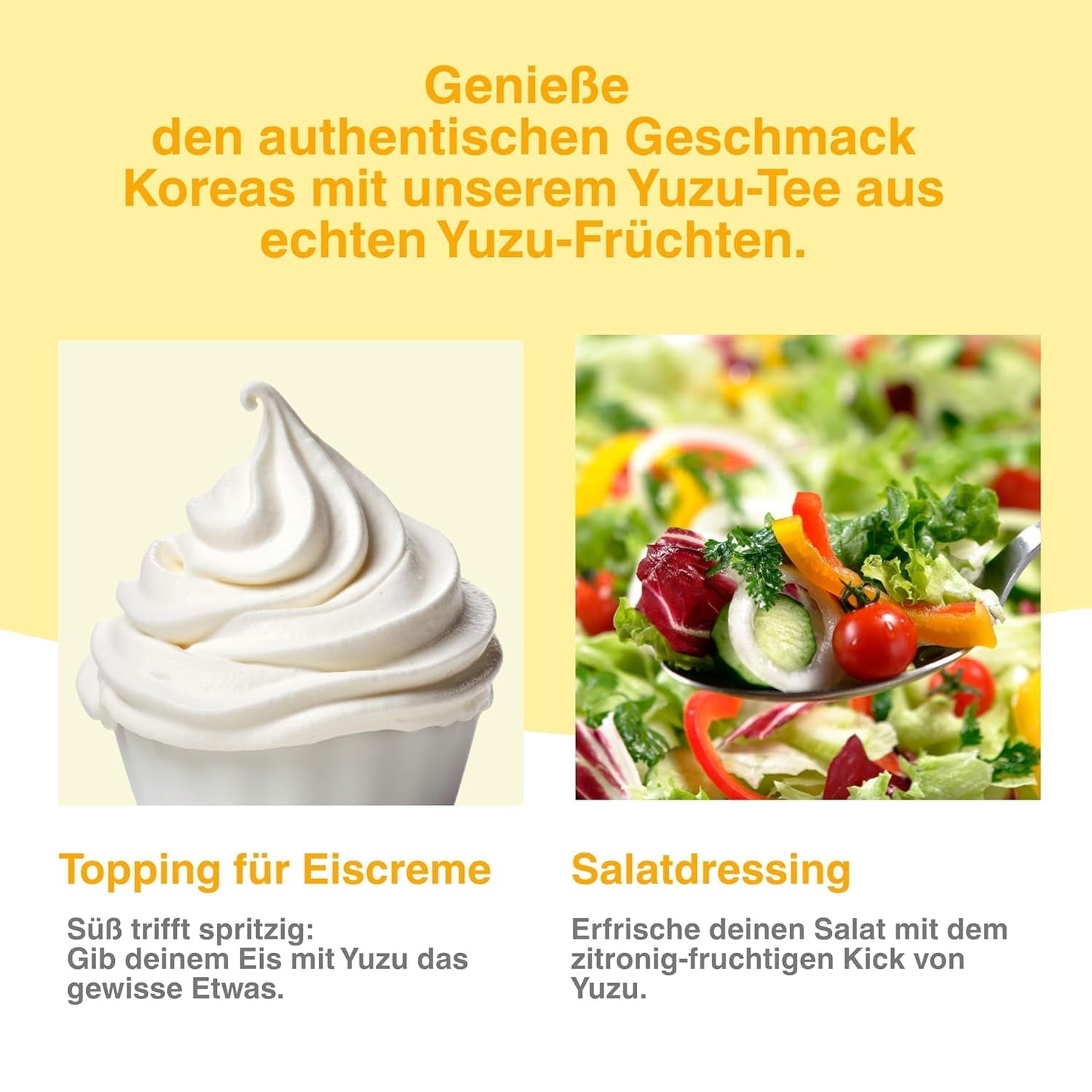 Boisson coréenne Easycookasia – Thé Yuzu | Fruité, sucré et citronné | Avec de la vitamine C | Pour le thé, la limonade, les cocktails et les desserts | Découvrez la culture asiatique du thé (500g)