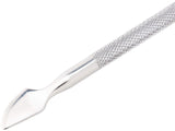 Poussoir à cuticules et nettoyeur d'ongles, outil professionnel de manucure/pédicure, double tête en acier inoxydable, parfait pour les cuticules envahies, nettoie sous/autour des ongles, enlève le vernis à ongles