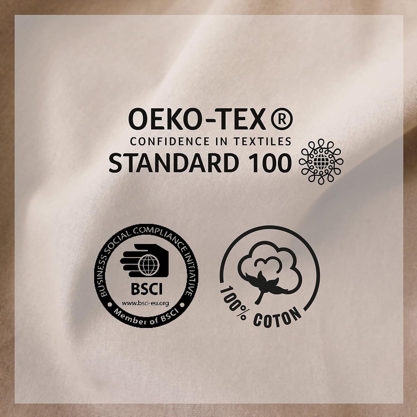 Couverture Enjoy Home, beige, naturel, avec 4 pompons en jute, 90 x 190 cm, 100% coton, certifiée Oeko-Tex, collection Panama Naty Shop Couvertures et couettes