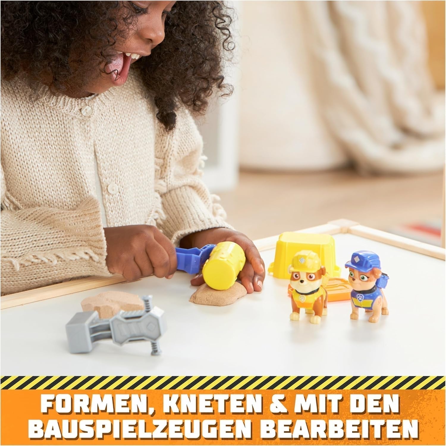 Rubble & Crew - Ensemble de figurines d'action Rubble & Mix, 2 jouets de construction et 85 g de sable de construction cinétique, jouet adapté aux enfants de 3 ans et plus Naty Shop
