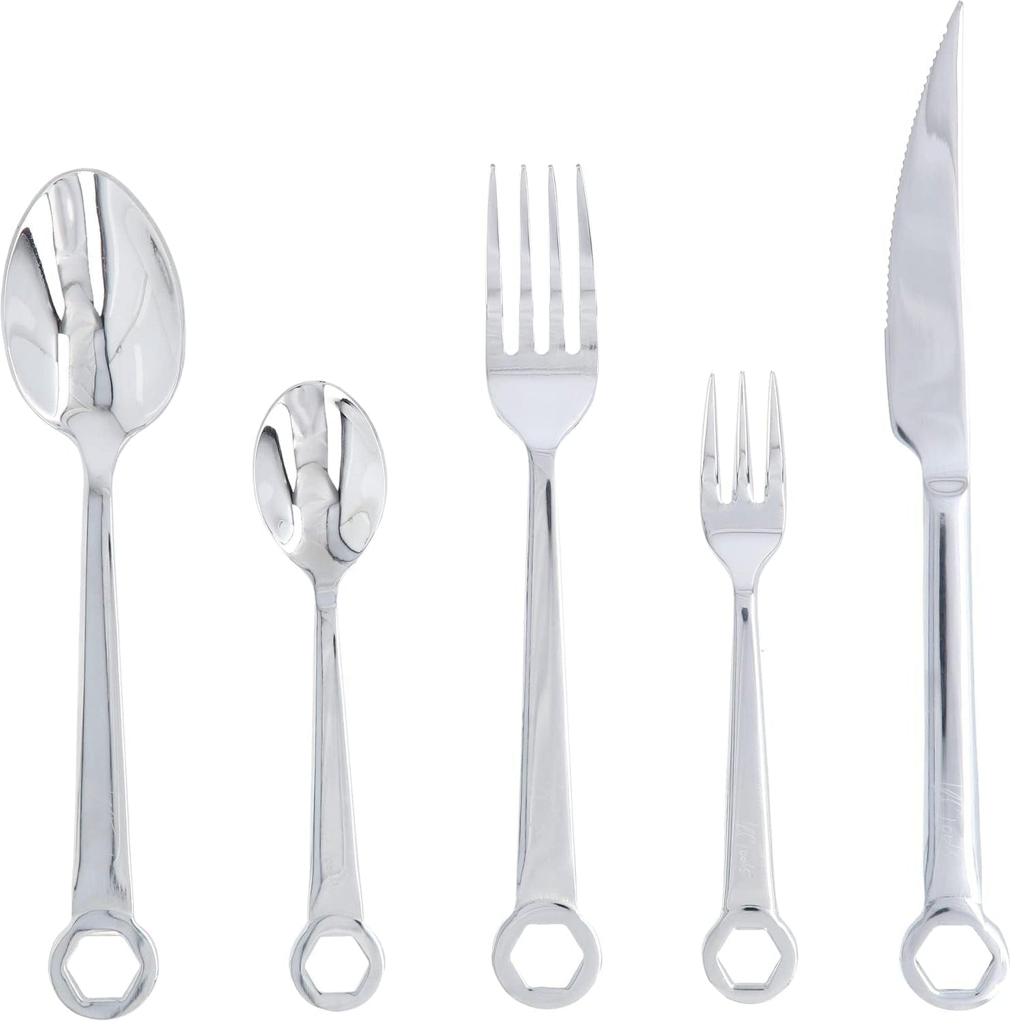 Ménagère 5 pièces en acier inoxydable Cuisine Naty Shop