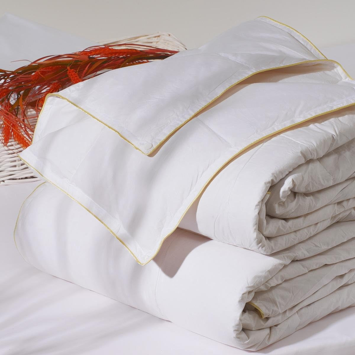 Sancarlos - Vivaldi, couette 4 saisons en duvet d'oie, 180 + 120 G/M², 220 X 220 Cm, blanc (blanc) Couettes et couettes Naty Shop