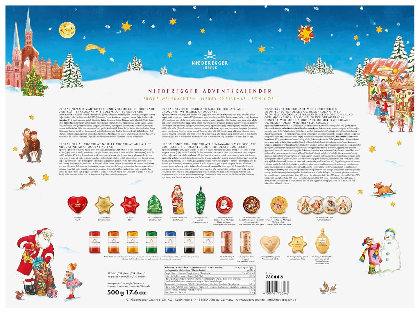 Calendrier de l'Avent Carrousel Niederegger 500g