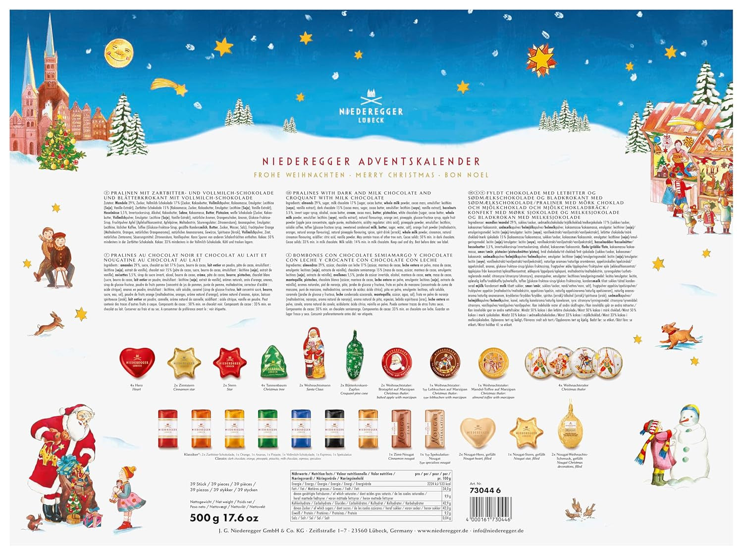 Calendrier de l'Avent Carrousel Niederegger 500g