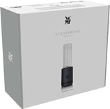 WMF Küchenminis Smoothie-To-Go, Mini batteur sur socle avec deux mixeurs/trinkbehältern 0,6L, Mixer Hochleistungsmixer 300 W, Edelstahl Matt, Schwarz Kitchen Naty Shop