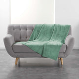 Douceur D'Intérieur, couverture flanelle, 125 X 150 Cm, sauge, flanelle Couettes et quilts Naty Shop