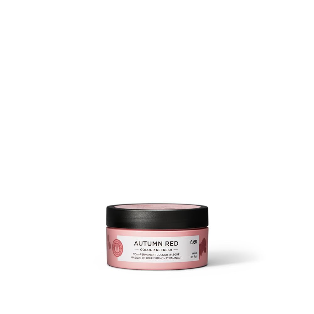Maria Nila Color Refresh 300 ml - Une bombe colorée nourrissante contenant des pigments colorants temporaires qui rafraîchissent rapidement la couleur des cheveux. 100% végétalien. Sans sulfates et sans parabènes. Naty Shop Teinture Cheveux Rouge Automne