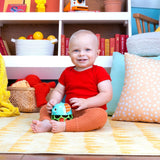 Bright Starts Giggle & Glow Bell Glow in the Dark Elephant Toy Oball Facile à attraper Nouveau-né + Jouets pour bébé unisexe Naty Shop
