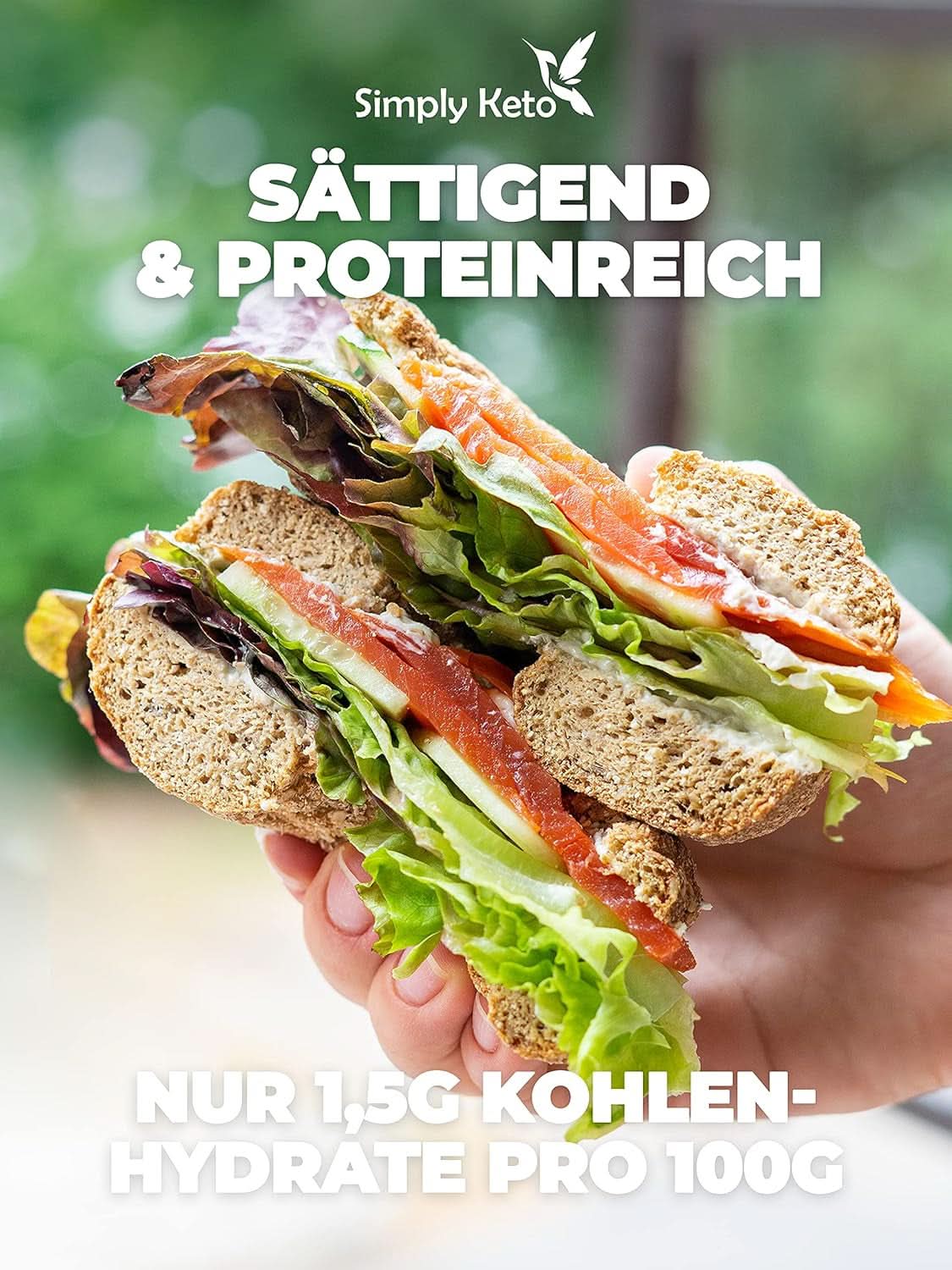 Mélange à pâtisserie pour bagel Simply Keto Lower Carb* pour régime faible en glucides* et cétogène - sans lactose et sans gluten - 335 grammes Naty Shop Kitchen