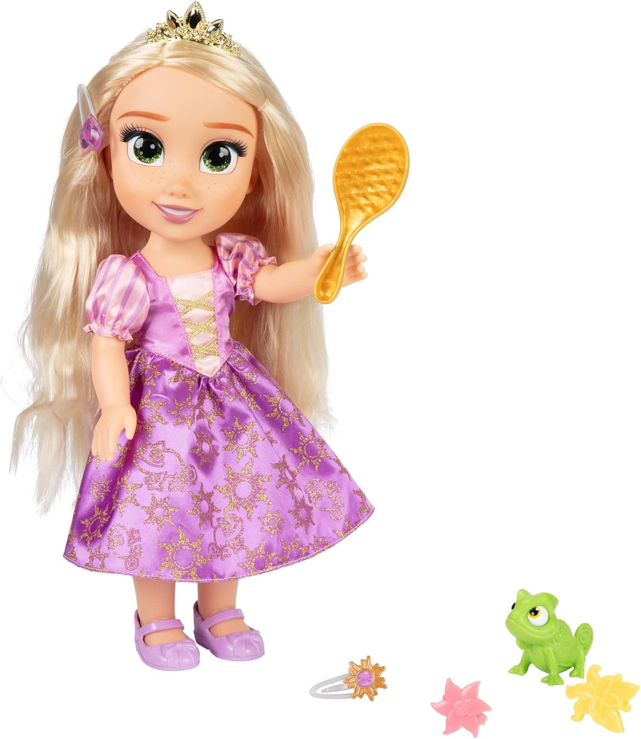 Poupée chantante Disney Princess Raiponce de 35 cm, chante « I See The Light », comprend des accessoires pour plus de plaisir, parfaite pour les filles de 3 ans et plus, violet