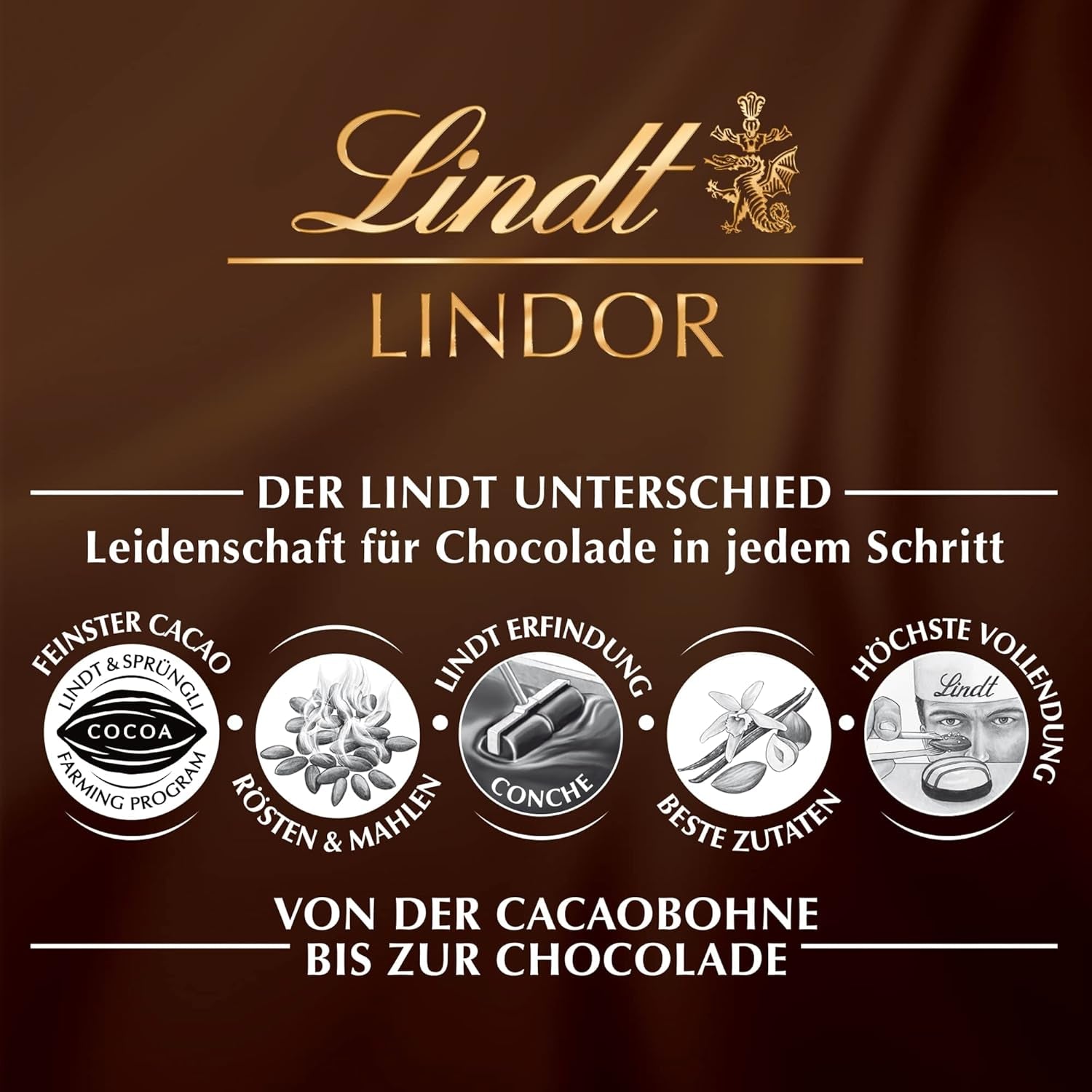 Chocolat Lindt | Cornet au caramel salé LINDOR | 500g | 38 boules de chocolat au lait fourrées au caramel salé | Cadeau de chocolat