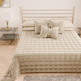 PETTI Artigiani Italiani - Couvre-lit simple, couvre-lit double face, couvre-lit à ressorts, bleu nuit, blanc, 100% Made in Italy Couettes et couettes Naty Shop Marron Taille de lit 100 (170 X260 Cm)