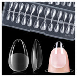 Gelike Ec Ongles courts en amande – Ongles souples à couverture complète, ongles artificiels pré-polis pour extensions d'ongles, studio de manucure à domicile, salon de bricolage, 120 pièces, 12 tailles