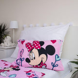 Parure de lit Disney, Minnie Mouse rose bébé, 100 % coton avec fermeture éclair - Kids Naty Shop
