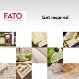 Fato - Serviettes en papier jetables naturelles à 4 plis, respectueuses de l'environnement, paquet de 40, taille 38 x 38, 2 épaisseurs, papier 100 % recyclé