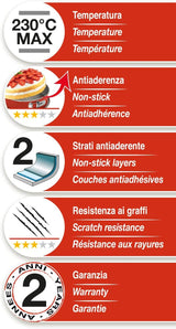 52022HGNA Rossana 2.0, moule à pudding 22 cm, acier avec revêtement antiadhésif, couleur rouge/gris, inox Moules et plaques de cuisson Naty Shop