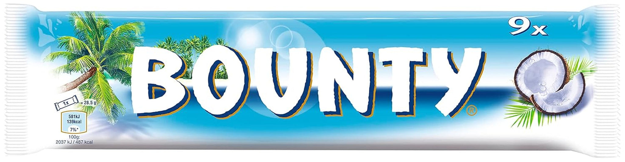 Barres de chocolat Bounty | Noix de coco et chocolat | Différentes tailles de conditionnement