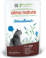 Almo Nature Functional - Sterilized - Nourriture humide pour chats adultes et matures, stérilisés ou moins actifs - au bœuf - faible en gras, hydratante - 70 g (paquet de 30)