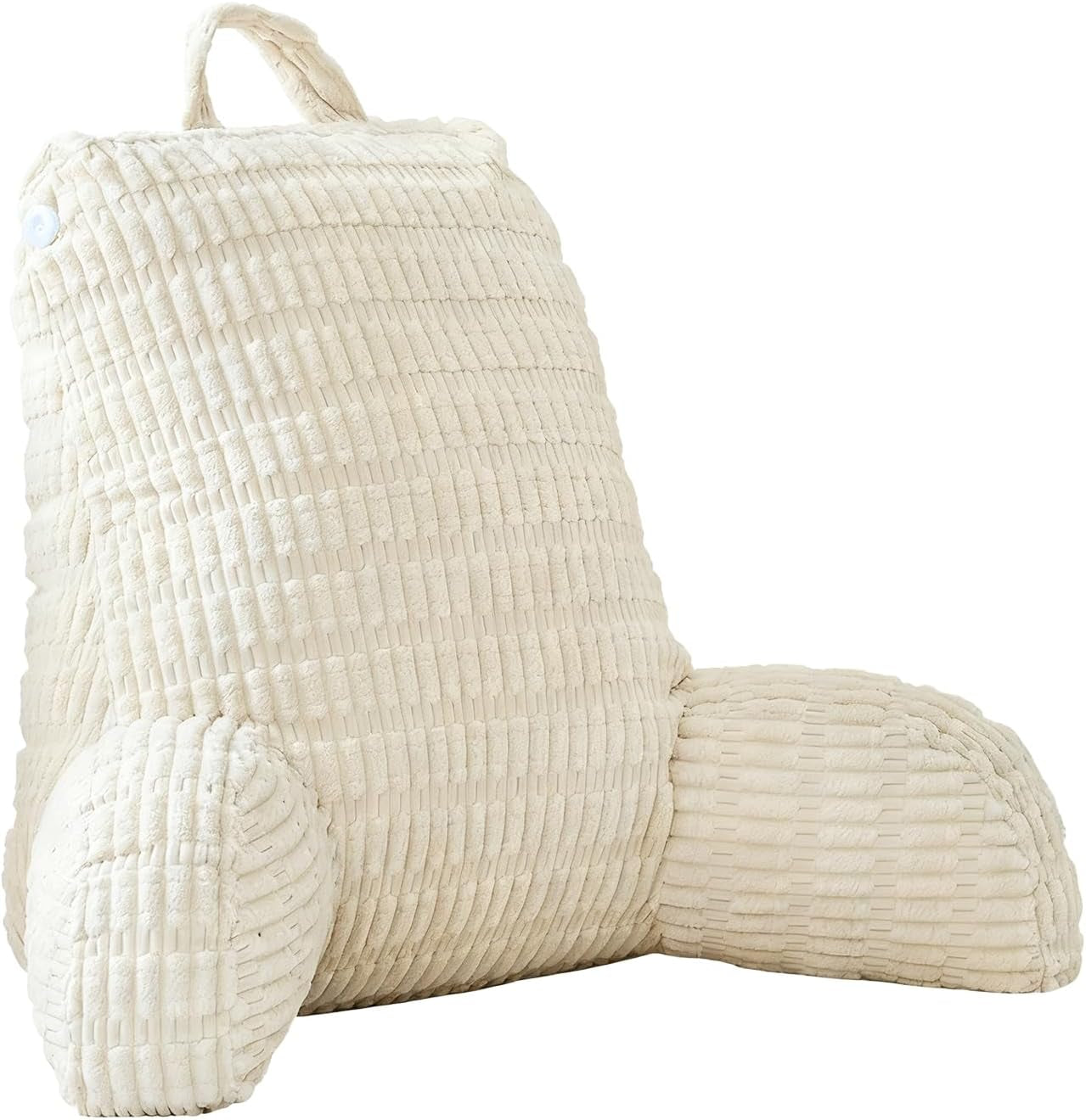 Oreiller de lecture pour lit et canapé, oreiller de lecture avec repose-poignets, accoudoirs et support dorsal, oreiller de dos de lit pour se reposer, se détendre, lire, travailler sur un ordinateur portable, regarder la télévision (gris foncé)