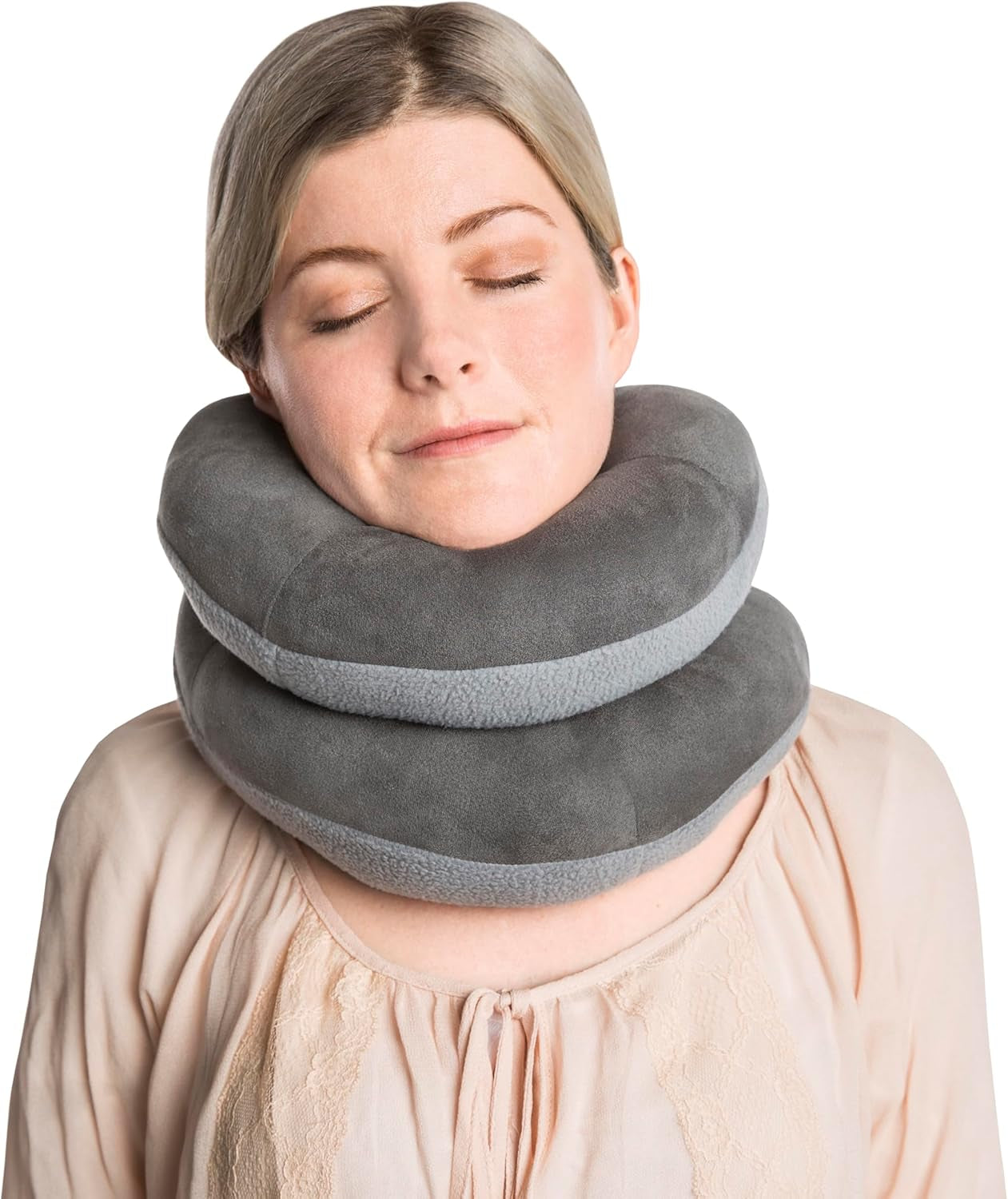 Coussin Wrap-N-Rest Deluxe, gris foncé/gris clair