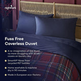 Night Lark Parure de lit et taie d'oreiller, 10,5 tog, simple, tartan rouge classique, literie de luxe, hypoallergénique, lavable en machine, couettes et édredons Naty Shop