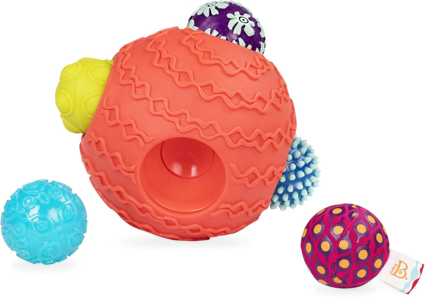 B. toys Jouet pour bébé Jouet pour bébé Jouet de motricité avec lumière - Jouet pour bébé pour nouveau-nés, filles et garçons à partir de 0 mois, sans PVC Bebe Naty Shop Toys 6 Balles