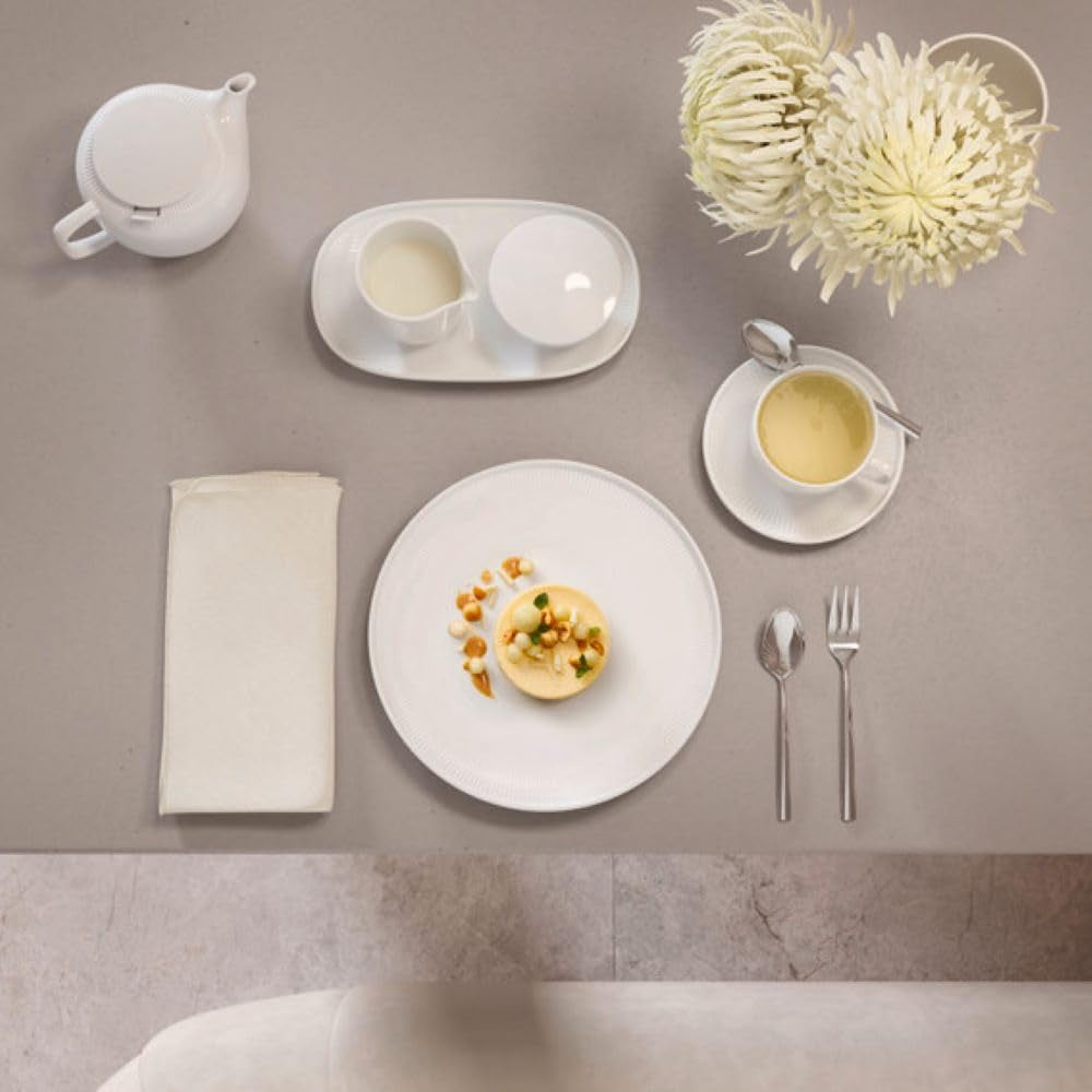 Villeroy & Boch - Tasse à lait Afina 170 ml, Blanc, Passe au lave-vaisselle, Passe au micro-ondes, Carafe à lait, Accessoire à café, Verseuse en céramique, Soucoupe, Vaisselle, Porcelaine Premium