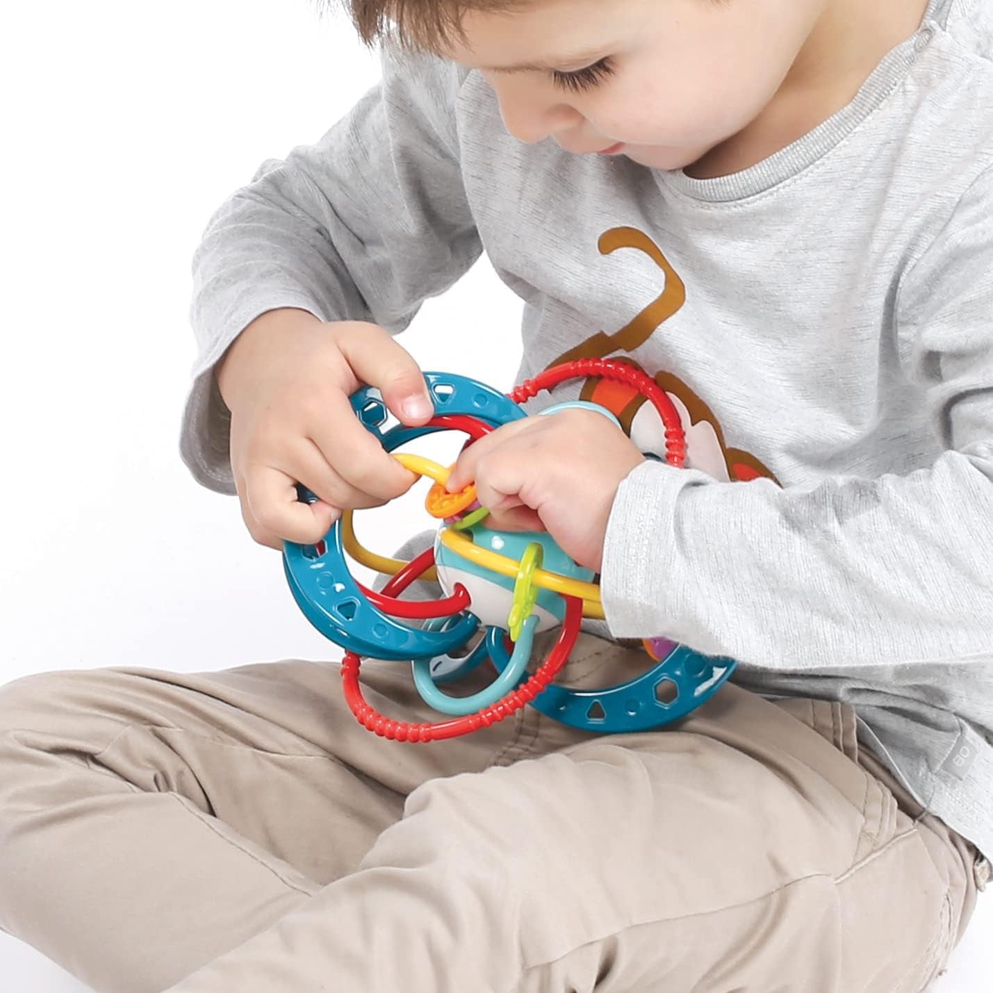 LUDI - Planète Cloche - Jouet pour enfant - Dès 3 mois - Couleurs vibrantes, textures différentes et forme originale - Favorise la motricité fine et la dextérité Bebe Naty Shop Jouets