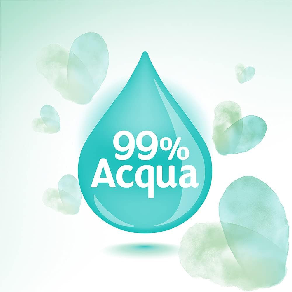 Pampers Acqua Pura Baby Wipes 468 Count (3 Pack) - 99% eau, 100% coton, 0% plastique, alcool et parabènes - Lingettes nettoyantes idéales pour les peaux sensibles, humides, sans ingrédients ajoutés