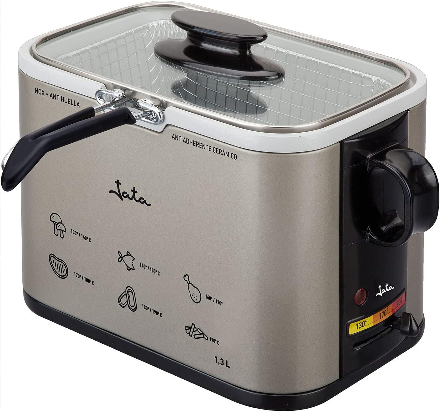 Tamaño FR326E - Friteuse, 1000 Watts, 1,3 Litres Naty Shop Appliances