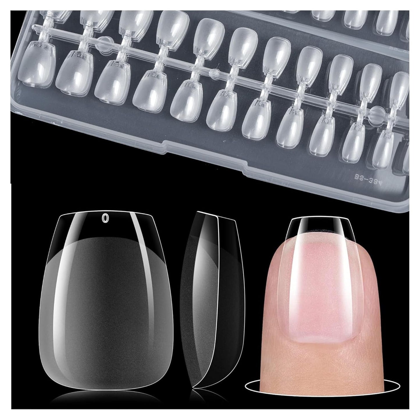 Gelike Ec Ongles courts en amande – Ongles souples à couverture complète, ongles artificiels pré-polis pour extensions d'ongles, studio de manucure à domicile, salon de bricolage, 120 pièces, 12 tailles