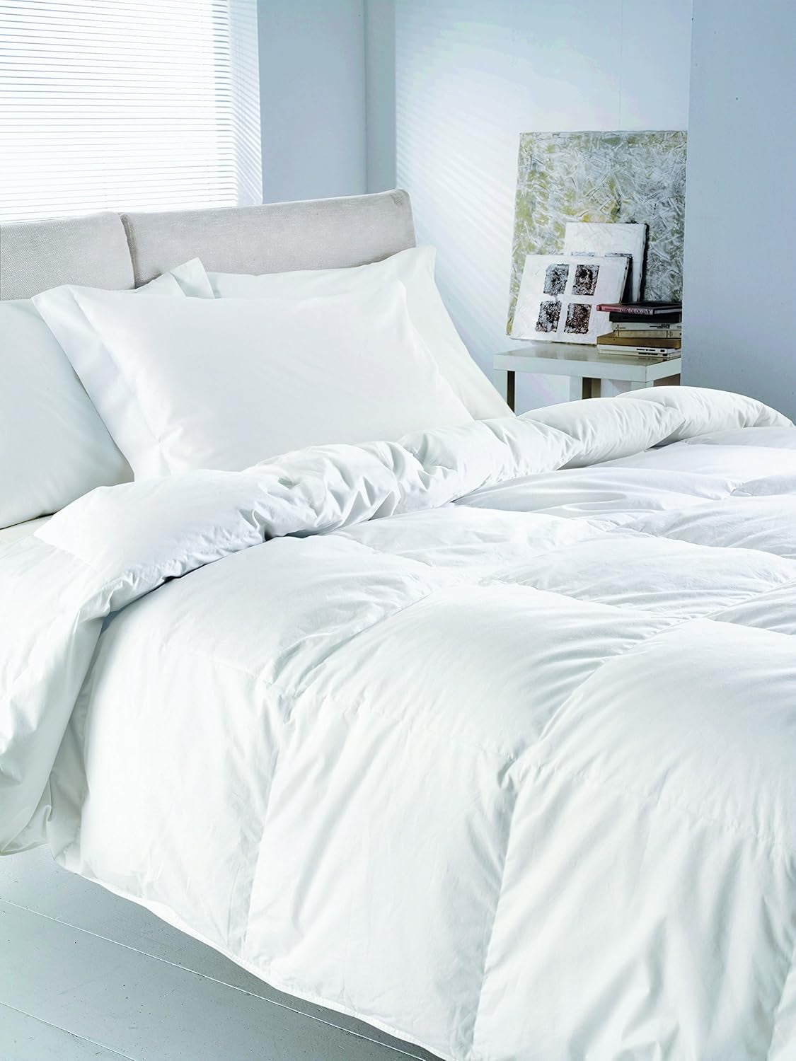 Nottetempo, couette en duvet d'oie, lit simple, 205 X 155 X 2 Cm, Bianco Couettes et couettes Naty Shop